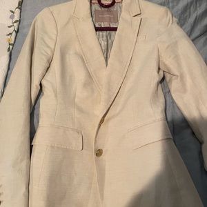 Cream colored banana republic blazer, size 0P